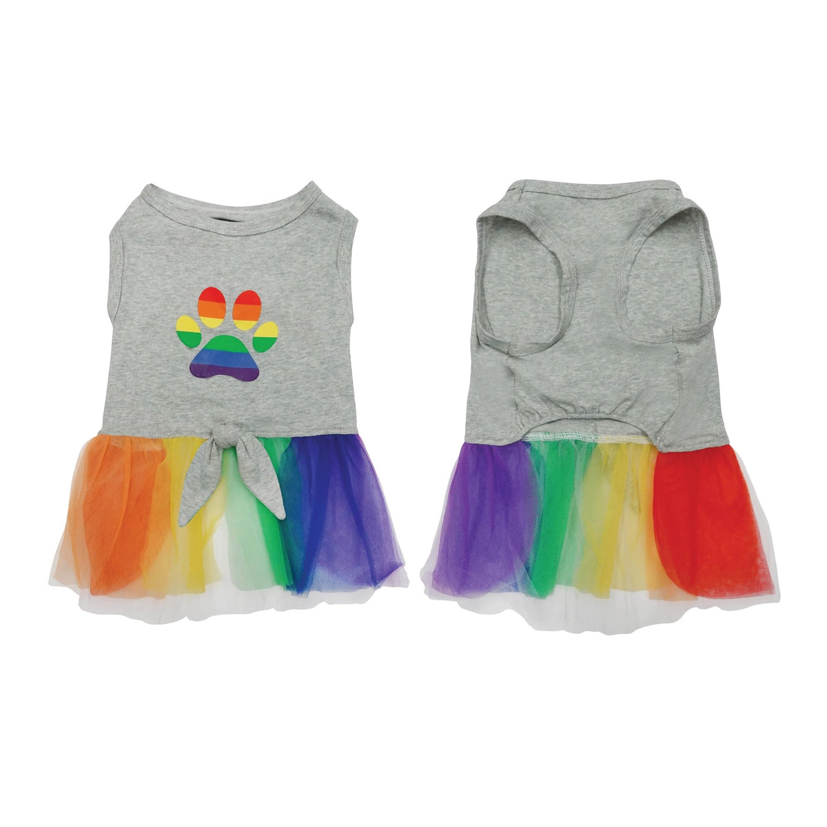 PupWear Rainbow Paw Tutu Dress