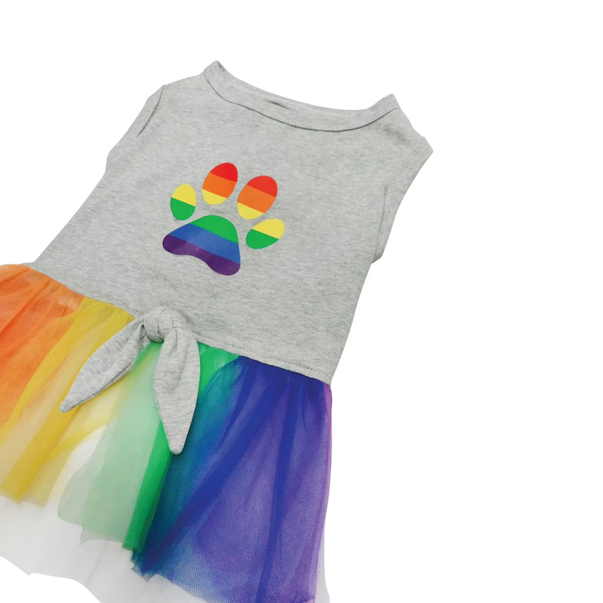 PupWear Rainbow Paw Tutu Dress